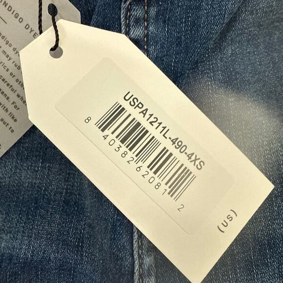 NWT Universal Standard Wide Leg Pull On Jeans Blue Denim Stretchy Pants Size 00 - Picture 6 of 7